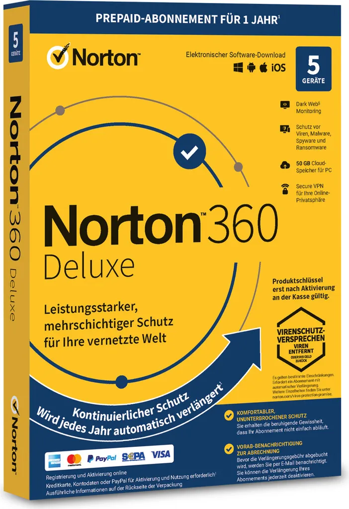 Norton 360 Deluxe - 5 Geräte